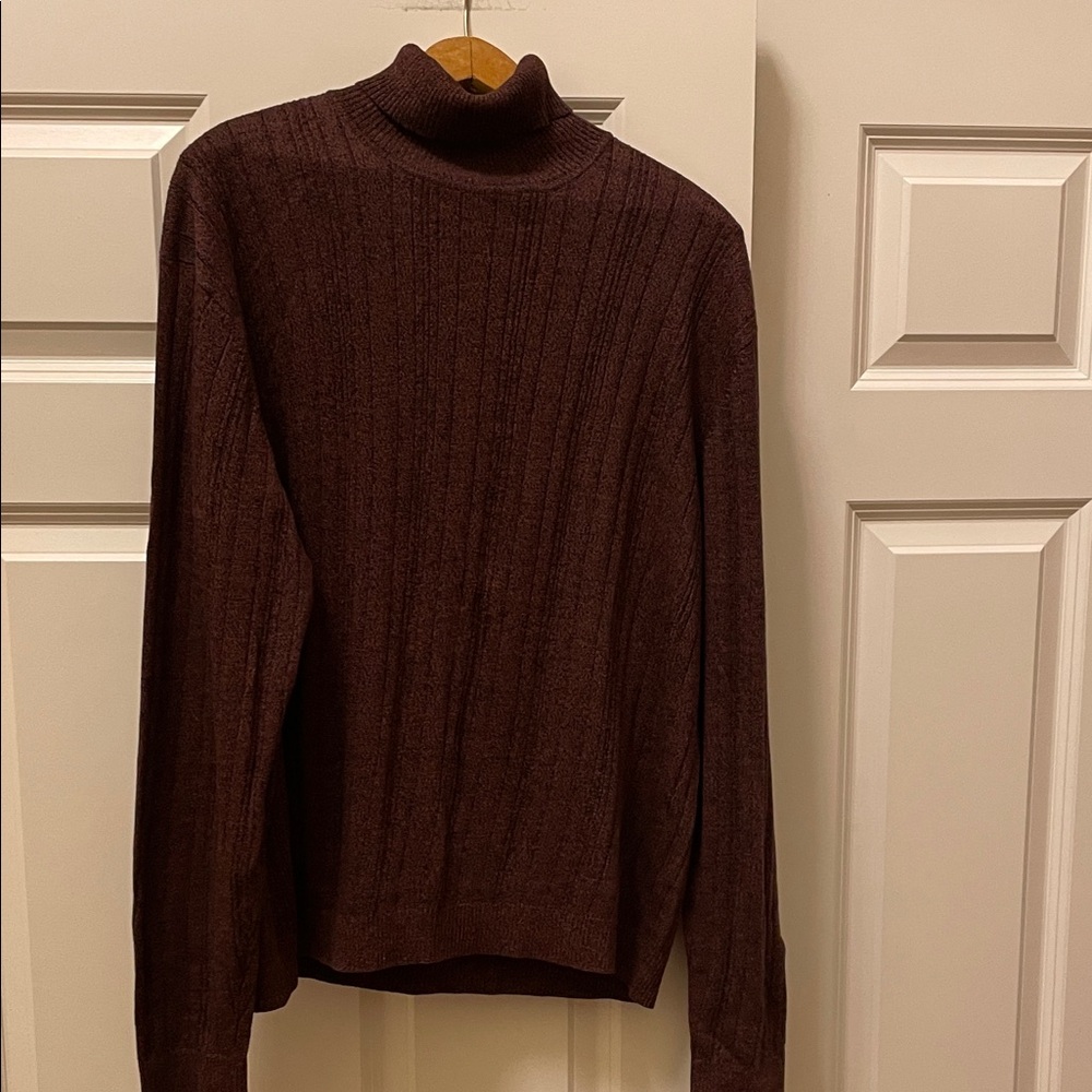 Perry Ellis Rich Brown Turtleneck Sweater